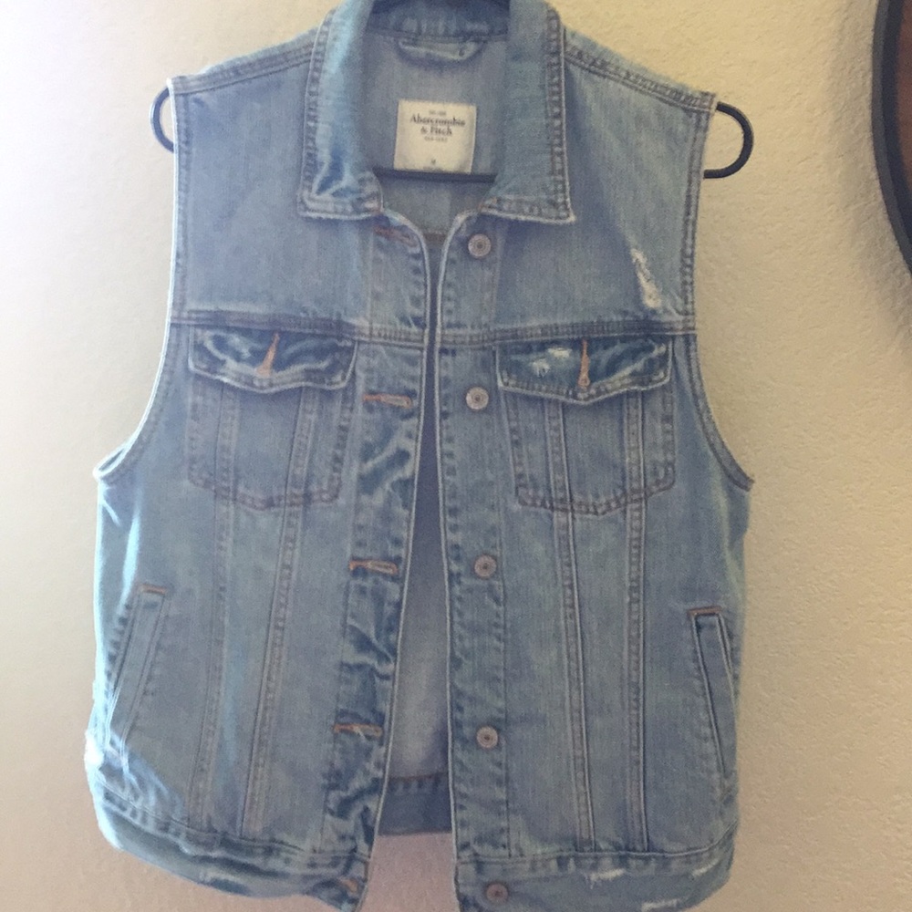 Light blue jean vest